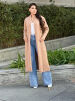 Clover Fine Knit Midi Cardi Cardigan With Pockets - Image 11