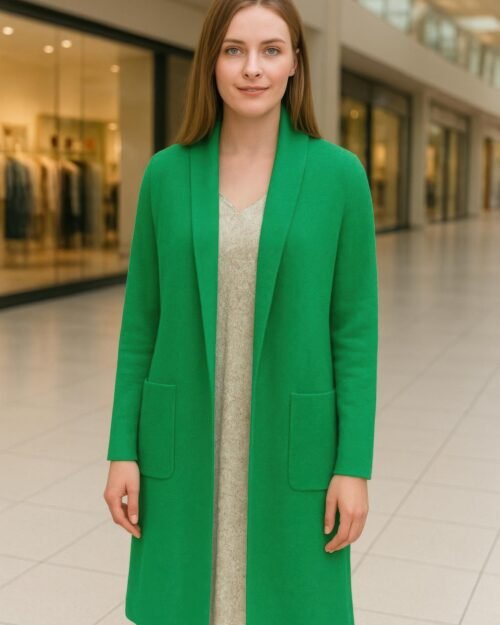 premium long maxi cardigan with pockets stretch