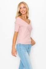 Off The Shoulder Crisscross Ribbed Top - Image 6