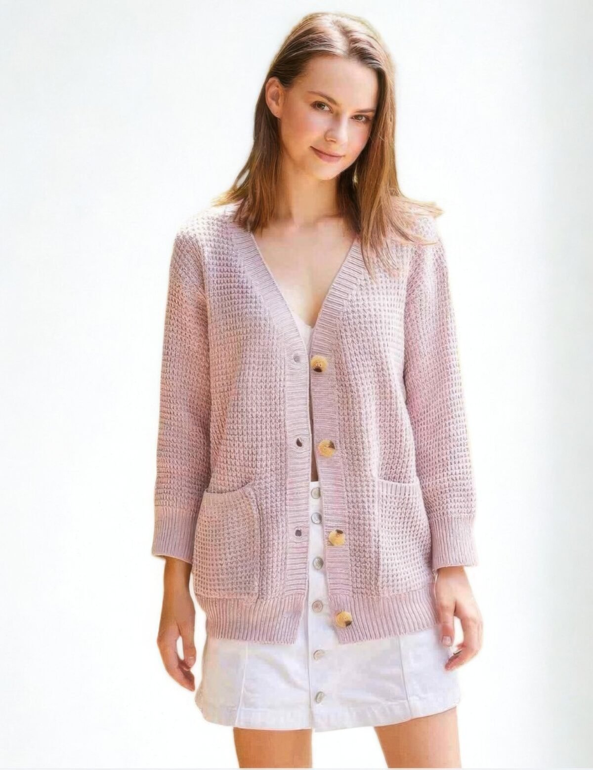 Long Sleeves Button Down Knit Cardigan