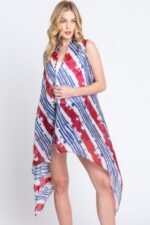 Diagonal Stripes & Stars American Flag Design Vest