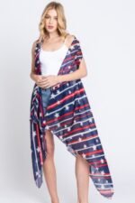 Diagonal Stripes And Stars Print Vest - Image 2