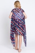 Diagonal Stripes And Stars Print Vest - Image 3