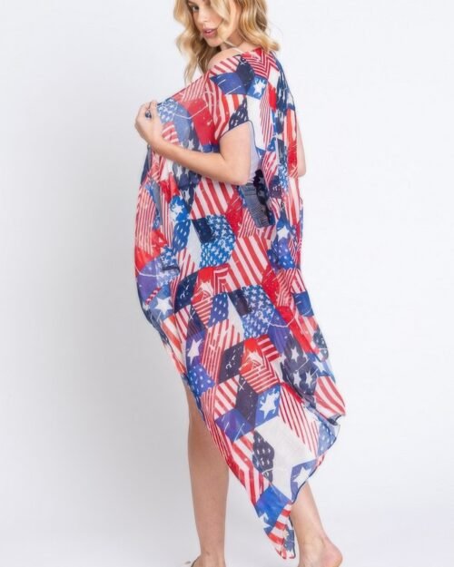 american flag multi pattern vest