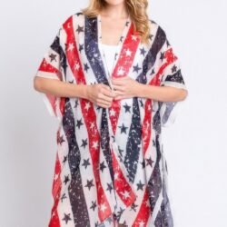Stripe And Star American Flag Kimono