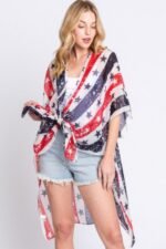 Stripe And Star American Flag Kimono - Image 2