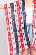 Stripe And Star American Flag Kimono - Image 4