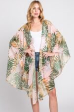 Tropical Print Cover Up Shawl for Women