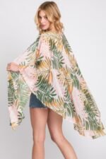 Tropical Print Cover Up Shawl for Women - Image 2