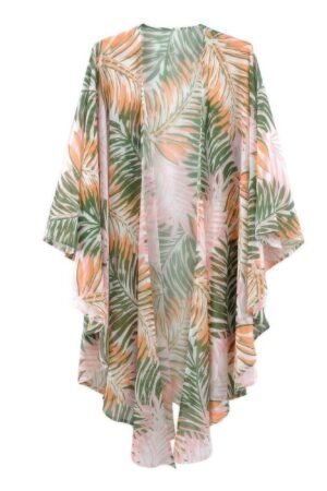 Tropical Print Cover Up Shawl for Women Tropical Print Cover Up Shawl for Women