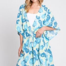 Floral Print Cover Up - Self-Tie Open Front