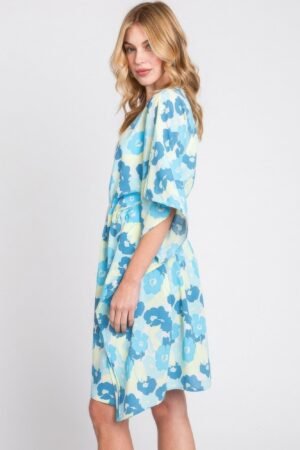 Floral Print Cover Up | Self-Tie Open Front Floral Print Cover Up | Self-Tie Open Front