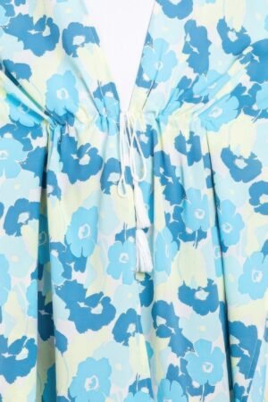 Floral Print Cover Up | Self-Tie Open Front Floral Print Cover Up | Self-Tie Open Front