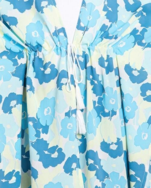 floral print cover up | self-tie open front
