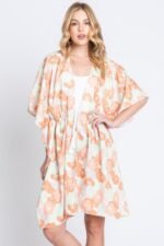 Floral Print Cover Up | Self-Tie Open Front - Image 5
