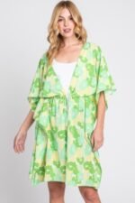 Floral Print Cover Up | Self-Tie Open Front - Image 9