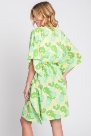 Floral Print Cover Up | Self-Tie Open Front Floral Print Cover Up | Self-Tie Open Front