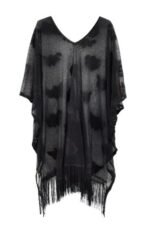 Floral Lace Poncho With Tassel - Image 2
