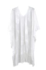 Floral Lace Poncho With Tassel - Image 4