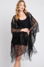 Floral Lace Kimono With Tassel - Image 2