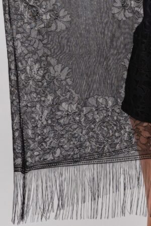 Floral Lace Kimono With Tassel Floral Lace Kimono With Tassel