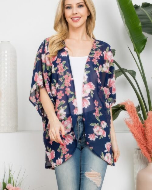 Flower Print Kimono