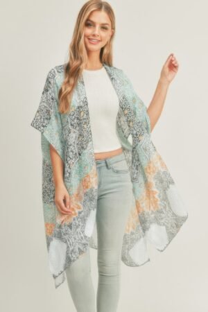Allover Mixed Print Kimono Allover Mixed Print Kimono
