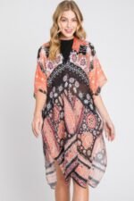 Geometric Boho Print Kimono - Image 2