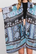 Geometric Boho Print Kimono - Image 4