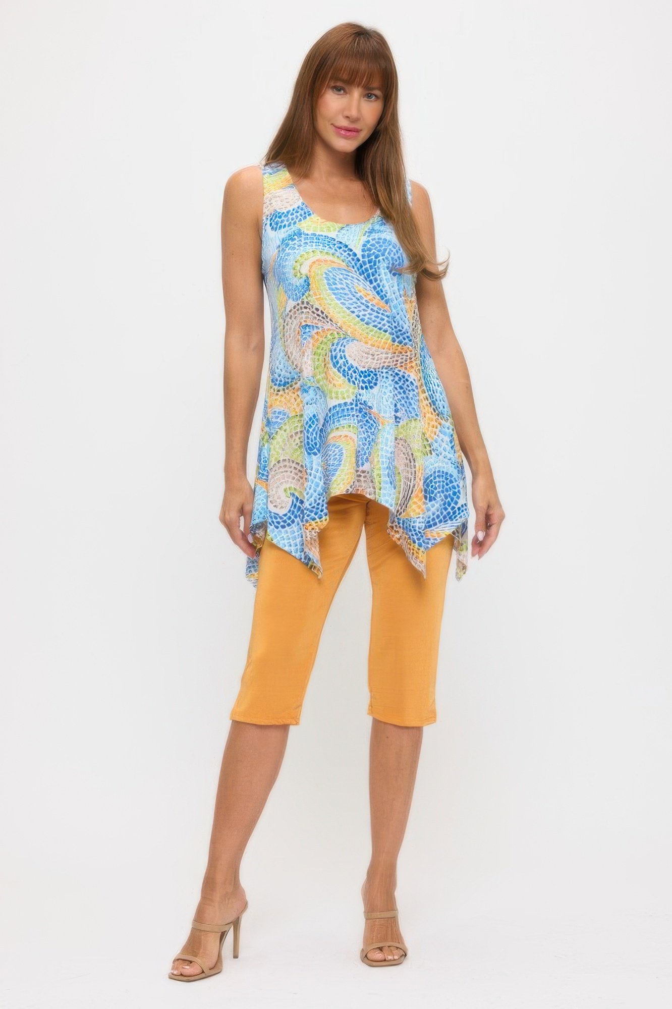 Women’s Shark Bite Hem Tank Top – Made in USA