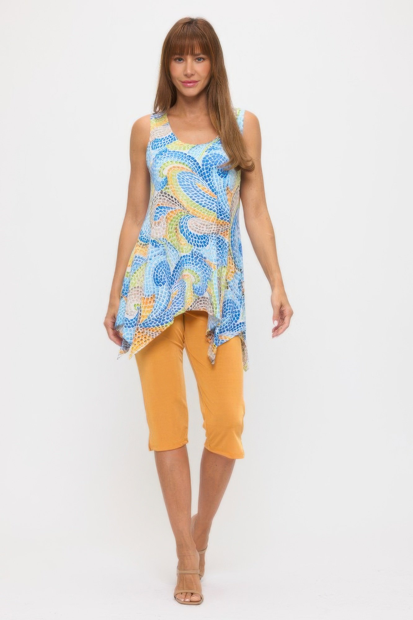 Women’s Shark Bite Hem Tank Top – Made in USA