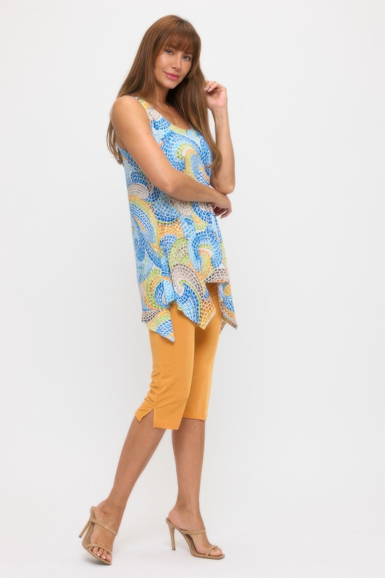 Women’s Shark Bite Hem Tank Top – Made in USA