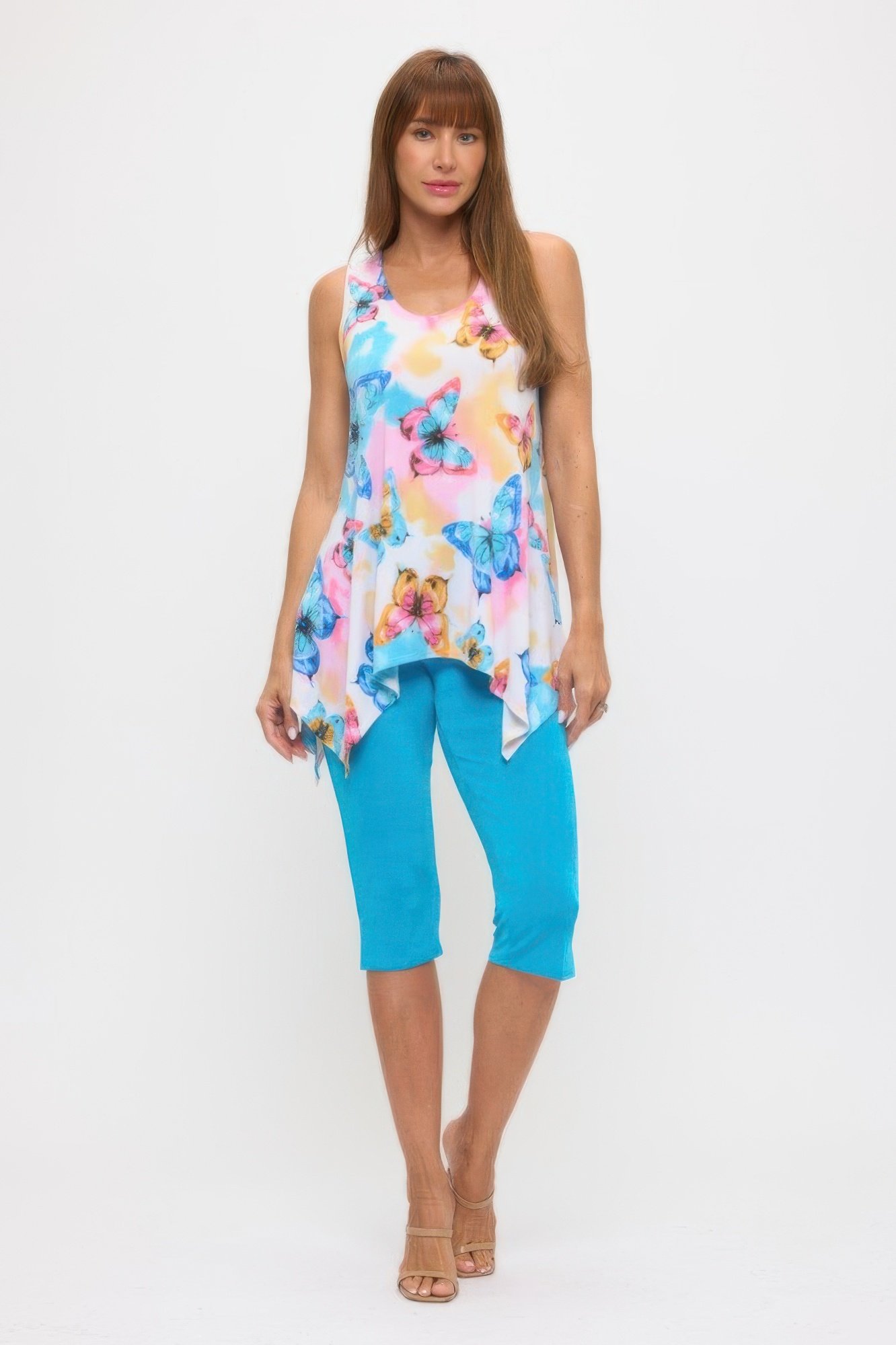 Women’s Shark Bite Hem Tank Top – Made in USA