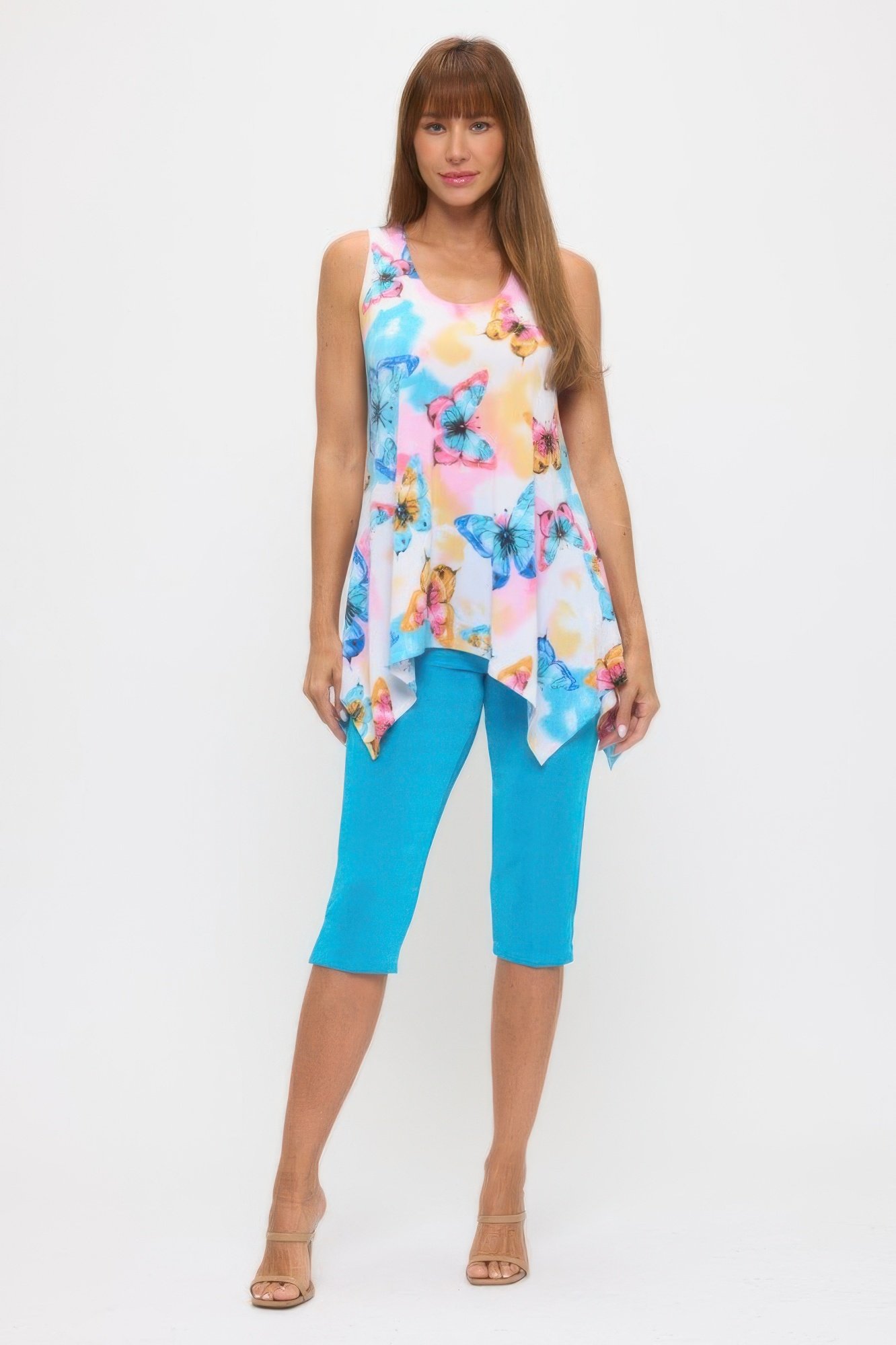 Women’s Shark Bite Hem Tank Top – Made in USA