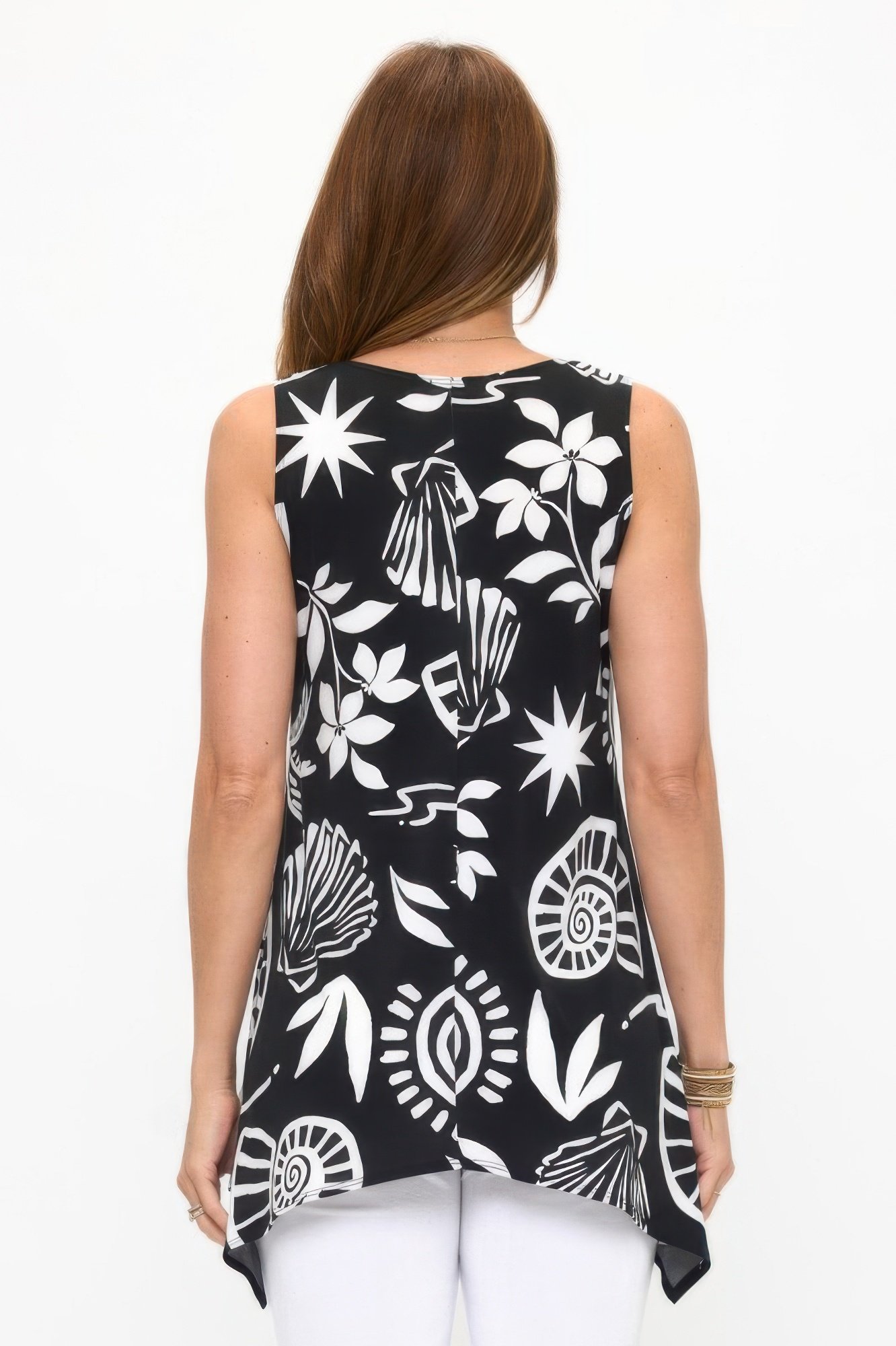 Women’s Shark Bite Hem Tank Top – Made in USA