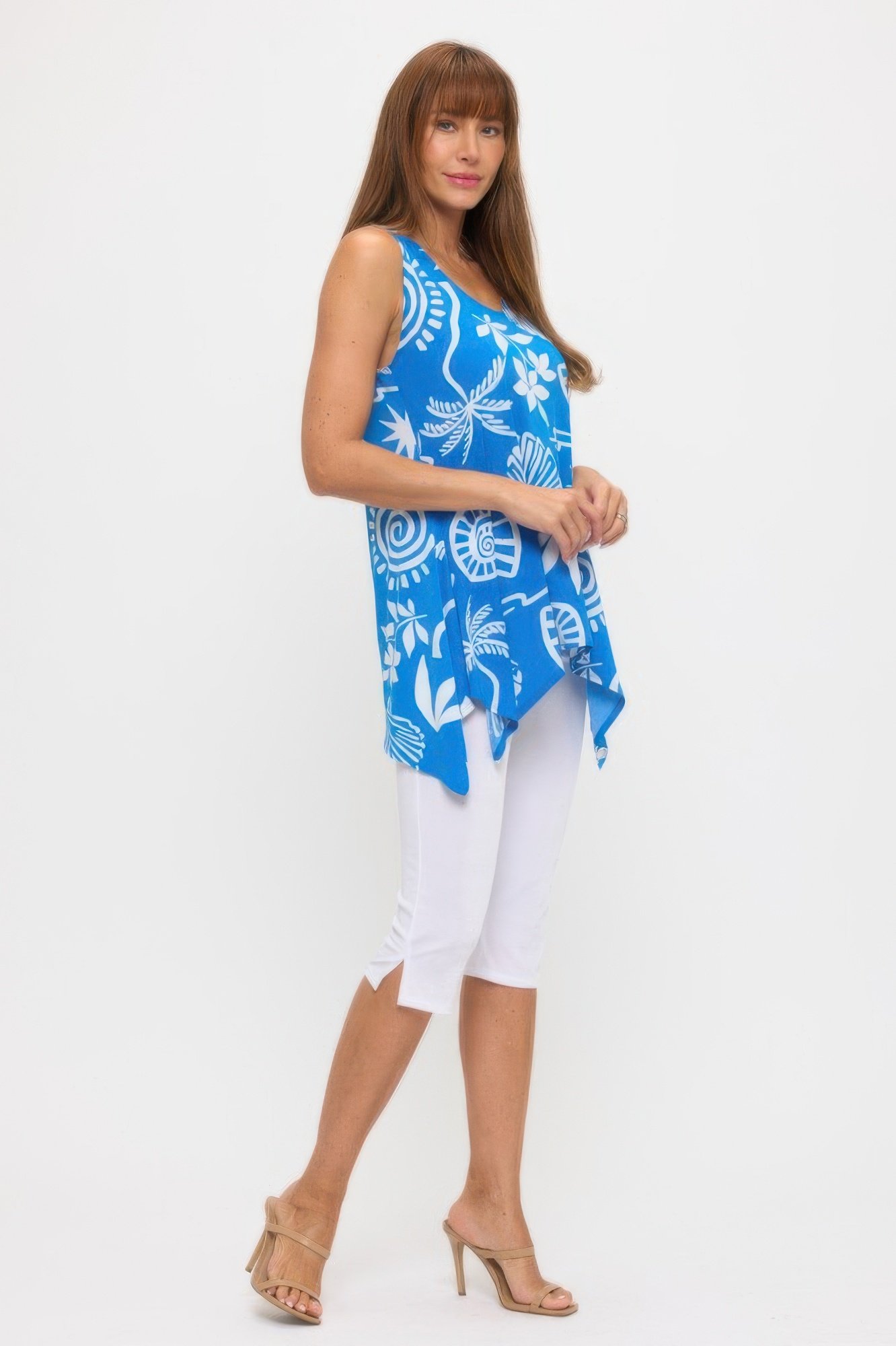 Women’s Shark Bite Hem Tank Top – Made in USA