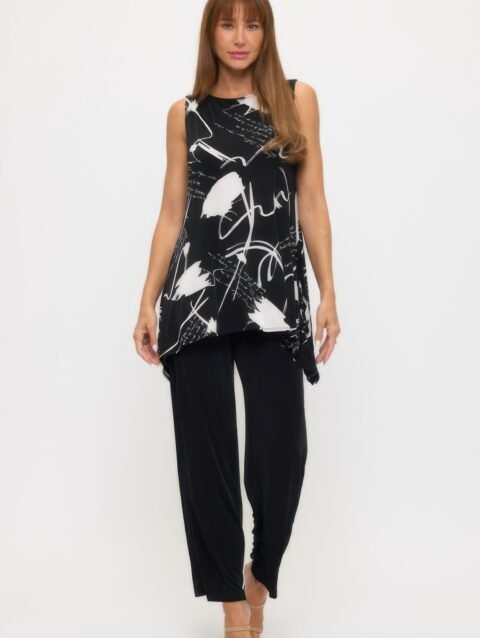 Plussize Bns Boat Neck Shark Bite Tank Tunic