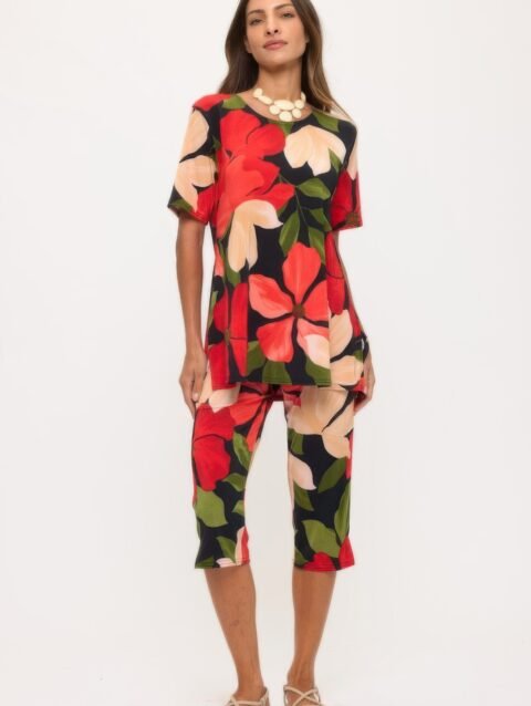 Plus Size Bns Capri Pants Set