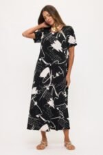 Print Bns Long Dress