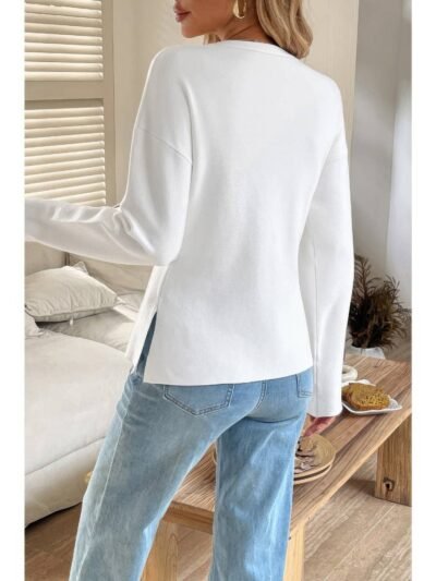 Solid V Neck Raglan Sleeve Burgundy Knit Shirt Solid V Neck Raglan Sleeve Burgundy Knit Shirt