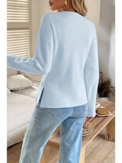 Solid V Neck Raglan Sleeve Burgundy Knit Shirt Solid V Neck Raglan Sleeve Burgundy Knit Shirt