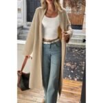Solid Open Front Knit Long Body Cardigan