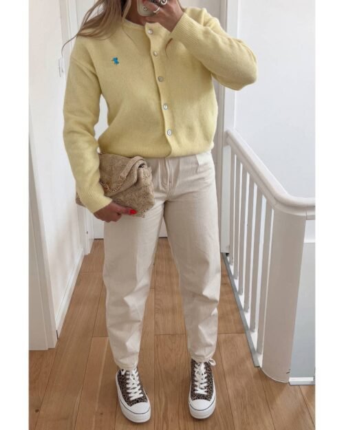 Solid Button Up Knit Long Sleeves Sweater