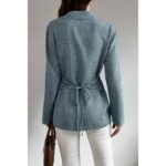 Women’s Crossed Button Long Sleeve Blouse - Image 8