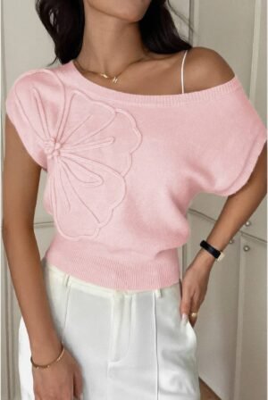 Women’s Sleeveless Knit Loose Fit Vest – Soft Knit Layer