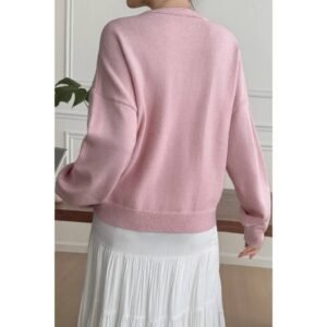Solid Knit Button Down Pocket Loose Sweater Solid Knit Button Down Pocket Loose Sweater