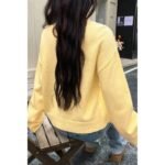 Solid Knit High Neck Drop Shoulder Sweater - Image 3