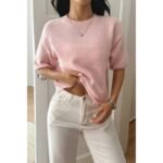 Round Neck Knit Drop Shoulder Loose Sweater - Image 8