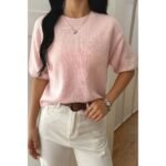 Round Neck Knit Drop Shoulder Loose Sweater - Image 9