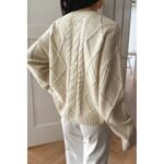 Solid Knit Crewneck Long Sleeve Loose Sweater - Image 6
